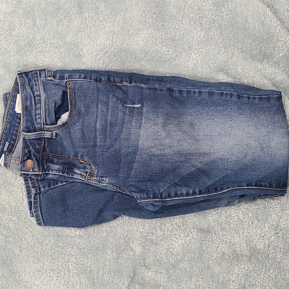 Mid-wash Rockstar Jeans, Size 0